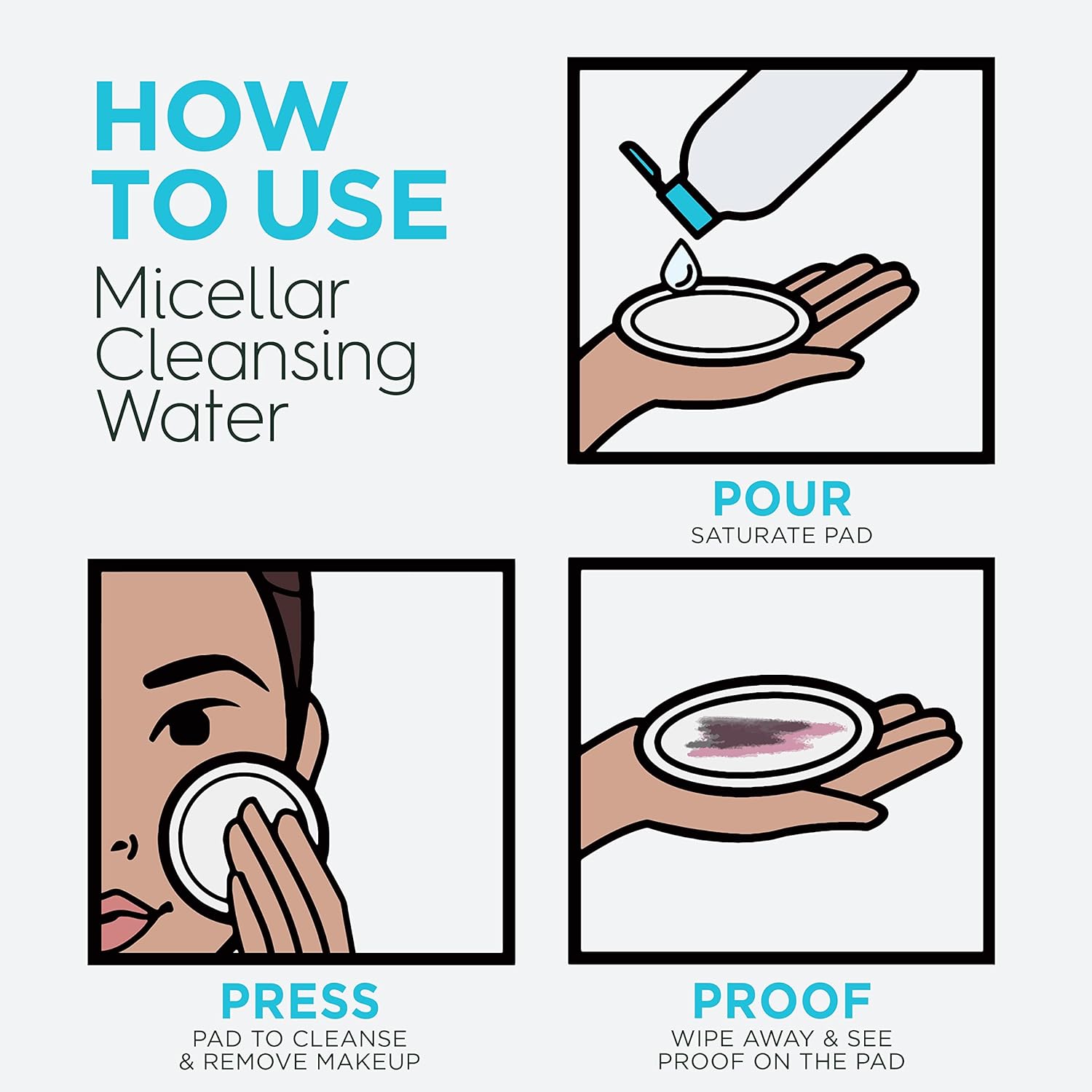 Garnier SkinActive Micellar Water For Waterproof Makeup, Facial Cleanser & Makeup Remover, 13.5 Fl Oz (400mL), 2 Count (Packaging May Vary) - 24hrsmart